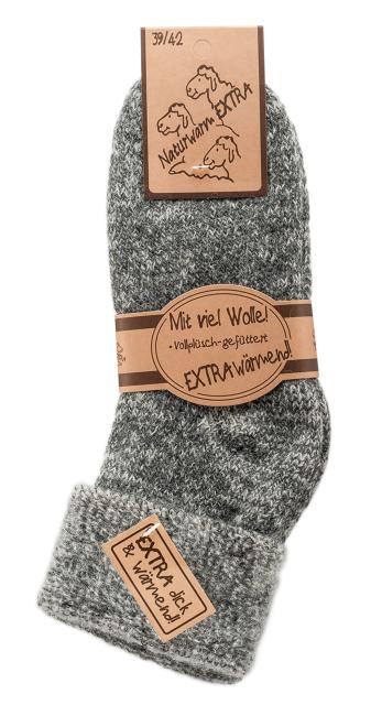 2 Paar TippTexx 24 THERMO-Wollsocken, extra warme und weiche Umschlagsocken